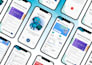 develop flutter mobile app with UI design and backend